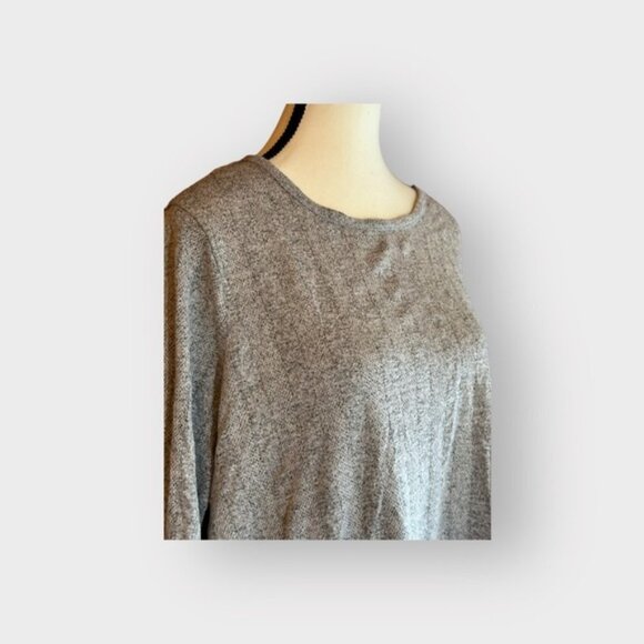 Women’s Lily Morgan 2XL Grey Knit Subtle Vertical Striped Sweater 18 20 2XL XXL - Picture 7 of 8